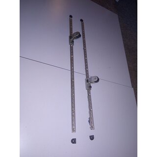 2 x Genuaschiene 123,5 x 2,2cm incl Schlitten Block Wirbel Tau bis  18mm Gebrauchtware wie abgebildet