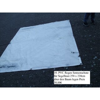 PVC Regen Sonnenschutz fr Segelboot 258 x 230cm ber den Baum legen Preis 50,00&euro; gebraucht.