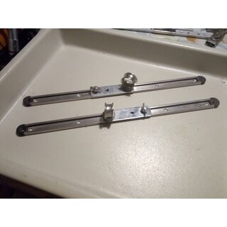 2 x VA 38cm Traveler Schiene plus Endkappen,  Incl Schlitten gebraucht