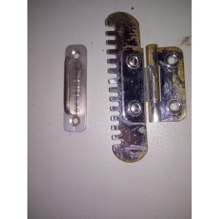 Pinnenkamm Pinnenfeststeller 13cm breit, 3,5cm hoch + Klappscharnier und Feststeller gebraucht