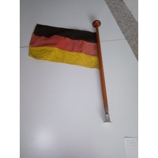 Flagge 30 x 43,5cm, 24mm Flaggenstock 64cm, Fu  45mm Gebraucht