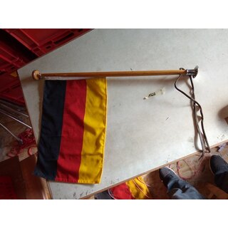 Flagge 28 x 44 cm Flaggenstock 67cm 20mm incl. Fu Gebraucht