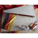 Flagge 31 x 45 cm Flaggenstock 84cm 32mm incl. Fu...