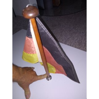 Flaggenstock 40cm, 14mm, Fu  35mm Flagge 32 x 21cm Gebraucht