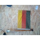 Flagge 46 x 30 cm Flaggenstock 54cm 30mm incl. Fu...