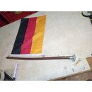 Flagge 28 x 41,5 cm Flaggenstock 52cm 18mm incl. Fu...