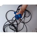 9,8m Stromkabel Landanschluss blaue Stecker CE 17...