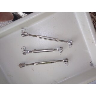 3 x M6 Wantenspanner + 12 Schekel wie abgebildet gebraucht