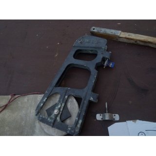 Ruderanlage incl. Halterung aufholbares Ruderblatt Alu 68cm lang bis Bolzen, 31cm hoch
