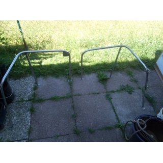 Geteilter Heckkorb 20mm 64cm hoch, 3 Befestigungen 63cm in der lnge, 47cm in der Breite gebraucht