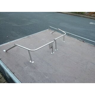 Geteilter Heckkorb 22mm Grundplatte hinten 46 bis 52cm in der Breite nach Vorn 58 bis 73cm, 3 Befestigungen. Hhe 27,5cm Leisure 22 gebraucht