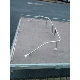 Geteilter Heckkorb 22mm Grundplatte hinten 46 bis 52cm in der Breite nach Vorn 58 bis 73cm, 3 Befestigungen. Hhe 27,5cm Leisure 22 gebraucht