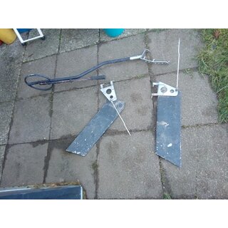 Doppelruderanlage zum Aufholen eines 6m Segelboot, angeh�ngt gebraucht