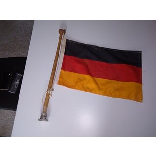 Flaggenstock Holz 50cm, 18mm, Fu   50mm, Flagge 29 x 47cm gebraucht