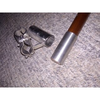 Flaggenstock Holz 83cm, � 23mm, Fu� f�r Heckkorb 20 -25mm, Flagge 62 x 39cm gebraucht