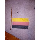 Flaggenstock Holz 83cm, � 23mm, Fu� f�r Heckkorb 20...