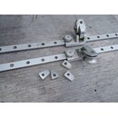 2x Genua Schiene 190cm x 25mm incl. Schlitten Blocke Tau...