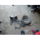 Plattanker 45 x 25 x 17cm 2,8m Kette 15m Leine gebraucht