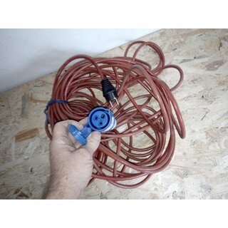 23m Kabel Landanschlu 220 Volt Stecker Standart auf CE 17 Steckdose gebraucht