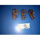 3x Messing Stakreiter 42mm lang gebraucht