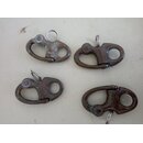 4x Schnappschekel Messing Verchromt 60mm lang gebraucht