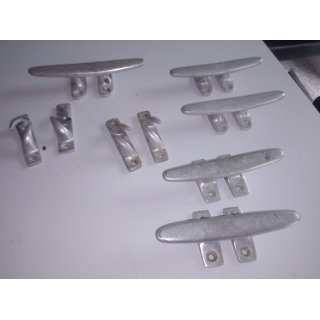 5x Alu Klampe 4 x Lippenklampe Alu gebraucht