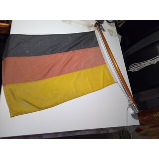 Flagge 76 x 50cm Ø25mm Flaggenstock 80cm Fuß Gebraucht