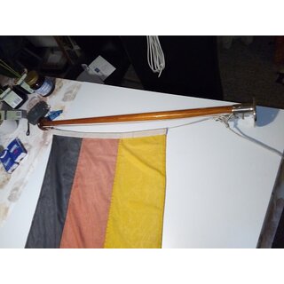 Flagge 76 x 50cm Ø25mm Flaggenstock 80cm Fuß Gebraucht
