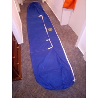 Boot Tasche Segelsack 312cm lang, breite 75cm Reisverschluss 285cm blau gebraucht klasse universale Bootstasche