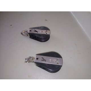 Sail Speed Kugelgelagerter dreier Block Tau bis  6mm Lnge 5+5mm Scheibe  28mm gebraucht